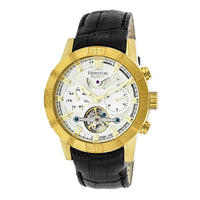 Heritor Automatic Hannibal Semi-Skeleton Leather-Band Watch