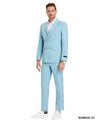 2 PC Double Breasted Pin - Stripe Suit - Bundle Bus