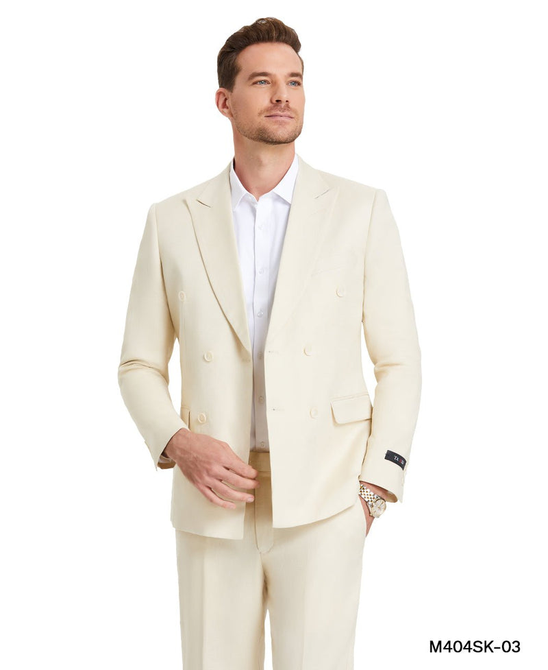 2 PC Double Breasted Solid Suit - Bundle Bus