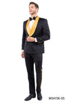 2 PC Satin Shawl Collar Suit - Bundle Bus