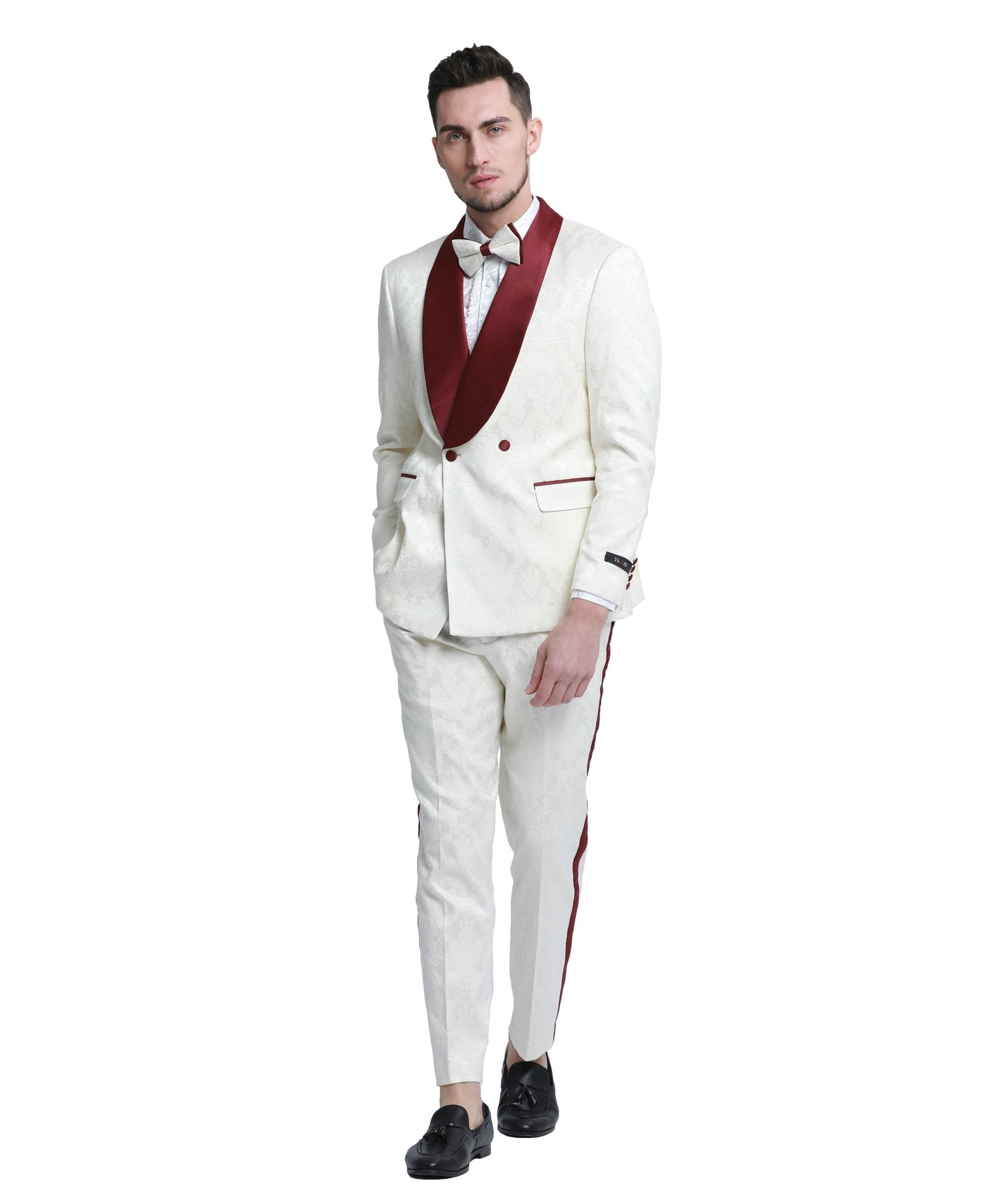 2 PC Satin Shawl Collar Suit - Bundle Bus