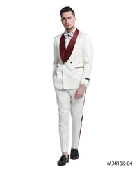 2 PC Satin Shawl Collar Suit - Bundle Bus