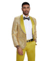 3 PC Pattern Shawl Lapel Double Breasted Vest Suit - Bundle Bus