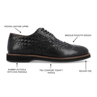 THOMAS & VINE - Thomas & Vine Radcliff Wide Width Woven Wingtip Derby