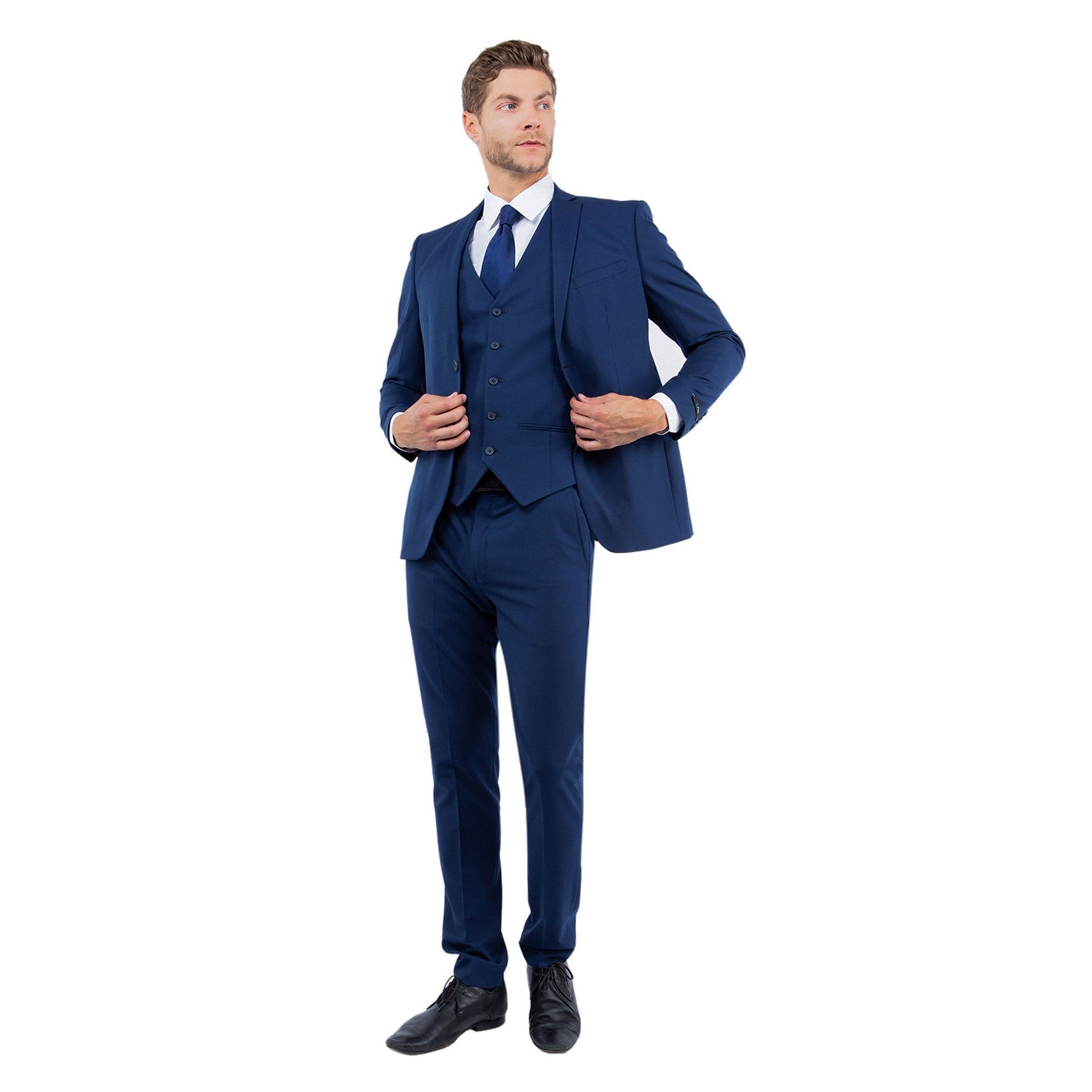 4 - Way Stretch Mens 3pc Suit Set (Made to Move) - Bundle Bus