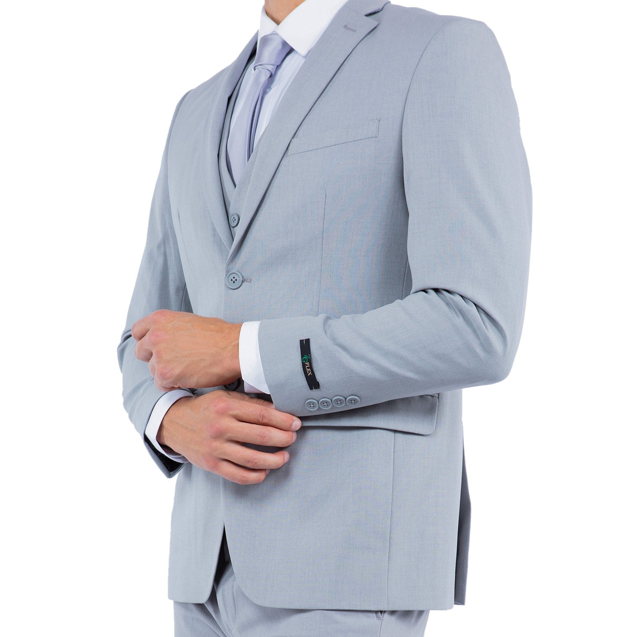 4 - Way Stretch Mens 3pc Suit Set (Made to Move) - Bundle Bus