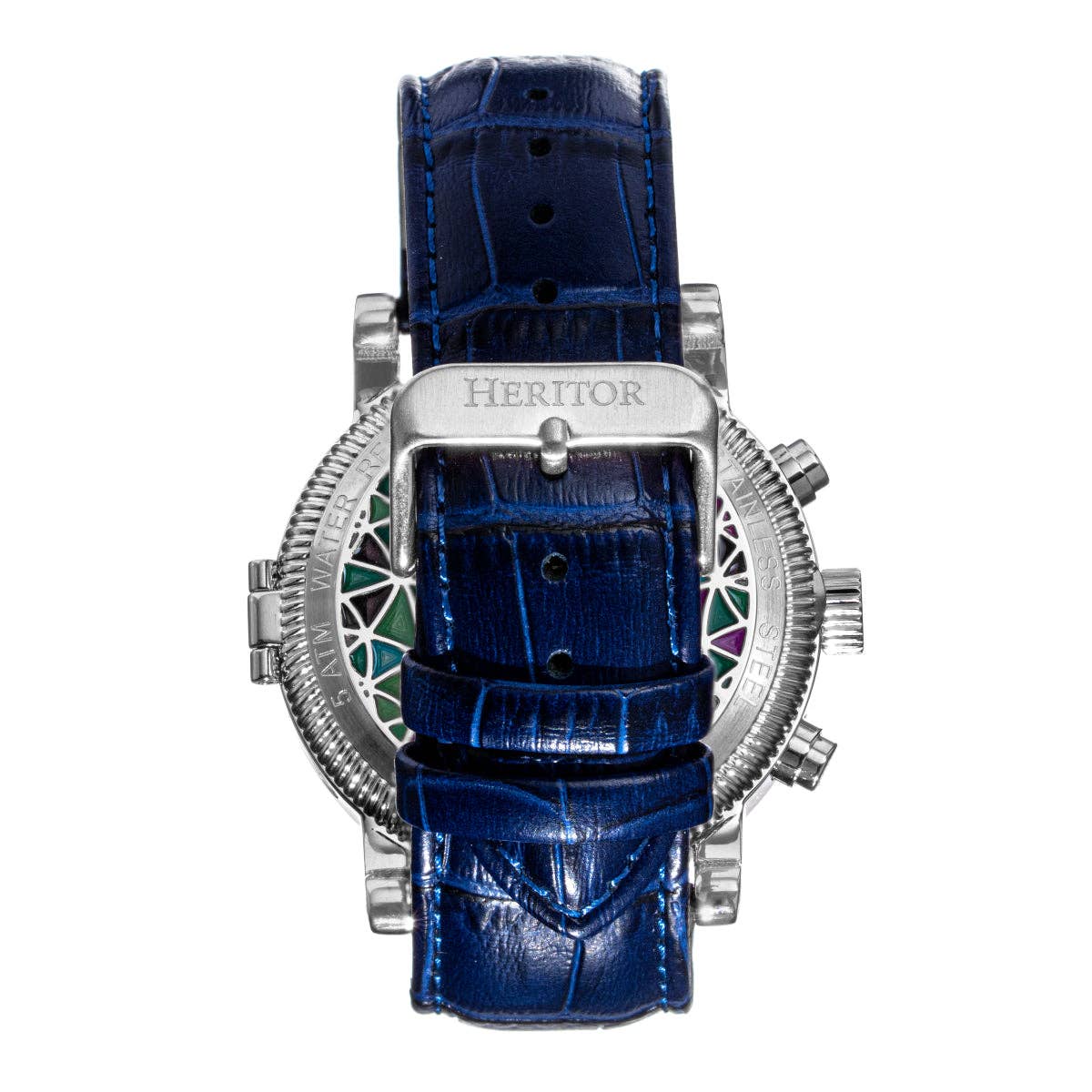 Heritor Automatic Legacy Leather-Band Watch with Day/Date
