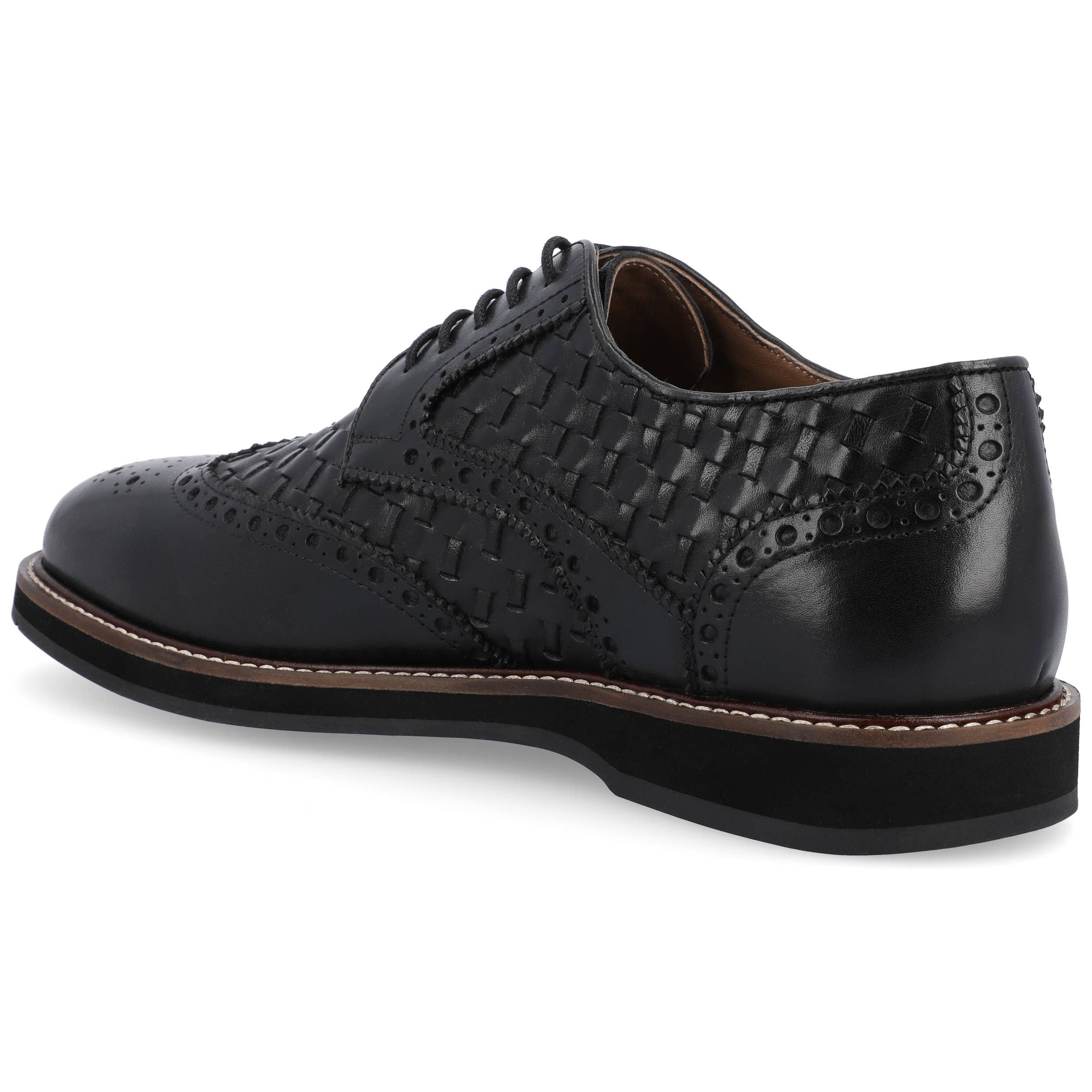 THOMAS & VINE - Thomas & Vine Radcliff Wide Width Woven Wingtip Derby