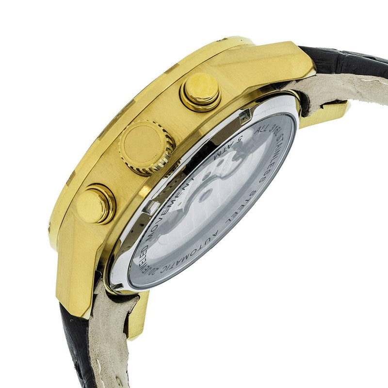 Heritor Automatic Hannibal Semi-Skeleton Leather-Band Watch