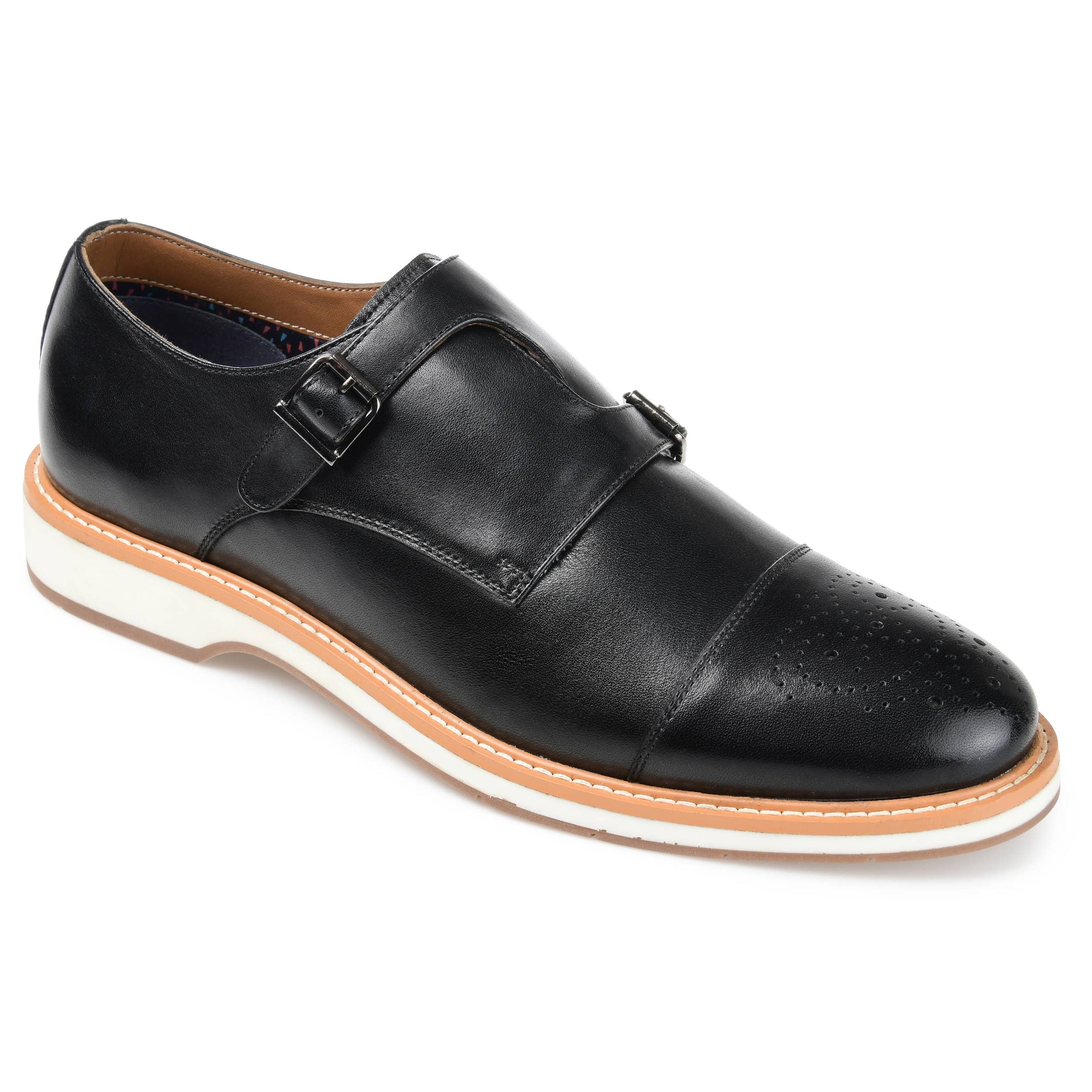 Thomas & Vine Ransom Cap Toe Monk Strap Dress Shoe