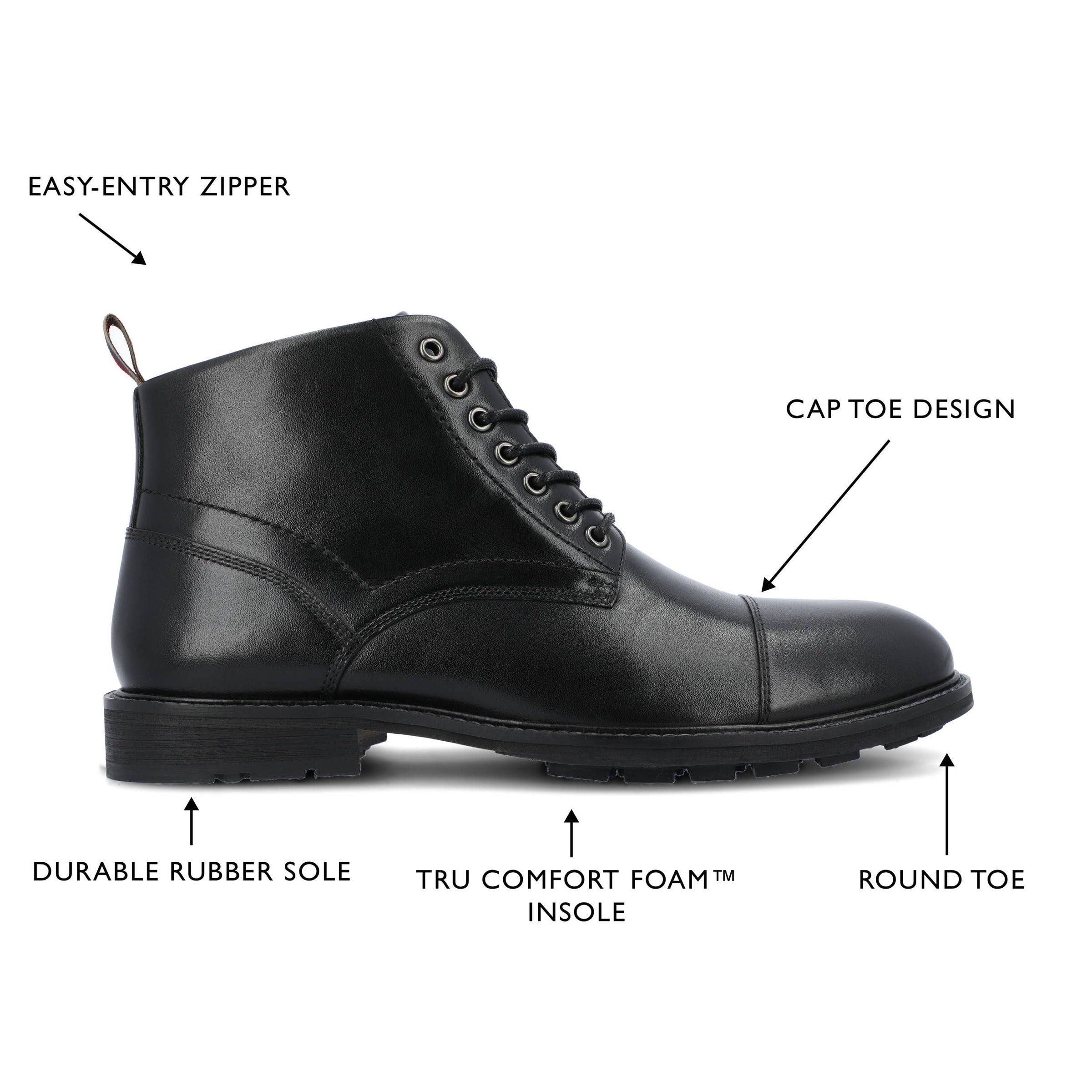Thomas & Vine Avrum Cap Toe Ankle Boot