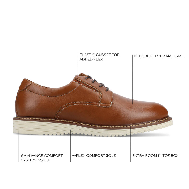 Vance Killian Plain Toe Casual Hybrid Dress Shoe