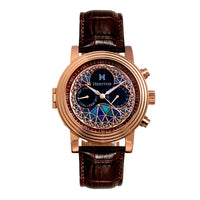 Heritor Automatic Legacy Leather-Band Watch with Day/Date