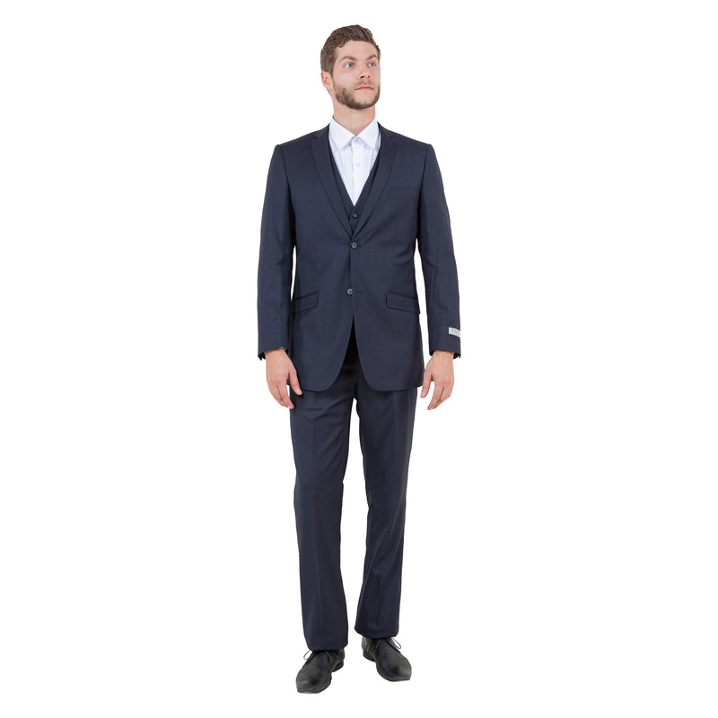 Tazzio Mens-suit 3-PC Solid Slim Fit