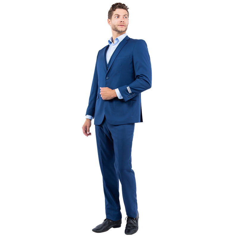 Tazzio Mens-suit 3-PC Solid Slim Fit