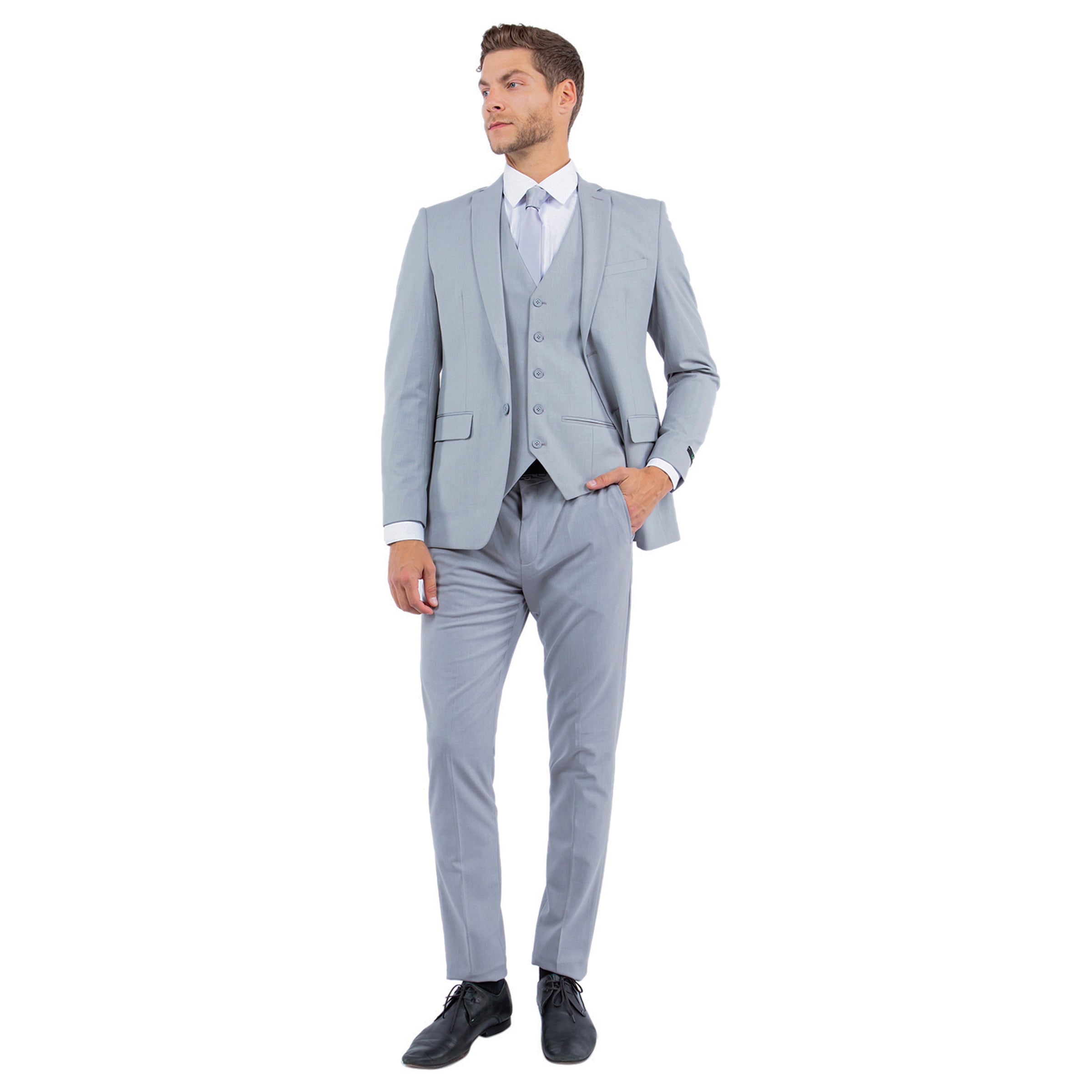 4 - Way Stretch Mens 3pc Suit Set (Made to Move) - Bundle Bus