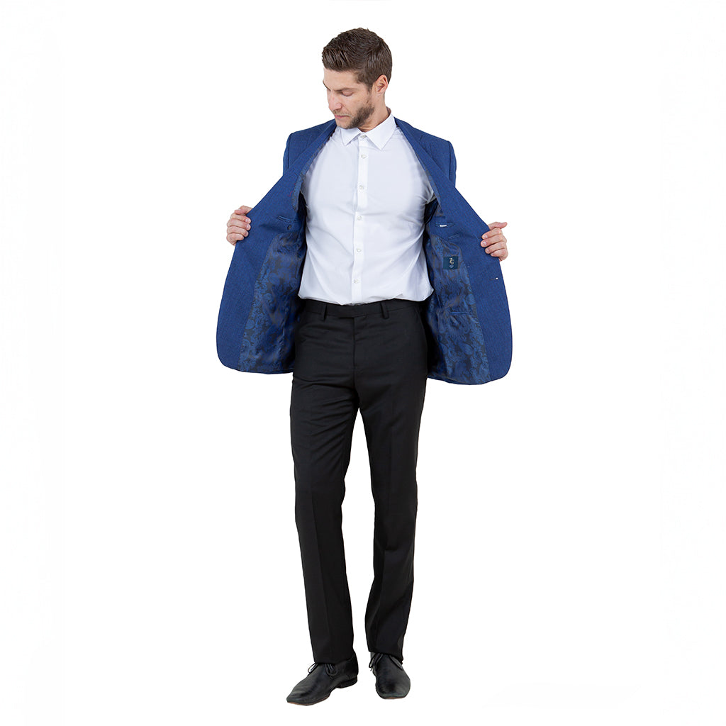 Men's Modern Fit Sport Coat w/ Notch Lapel - Bundle Bus