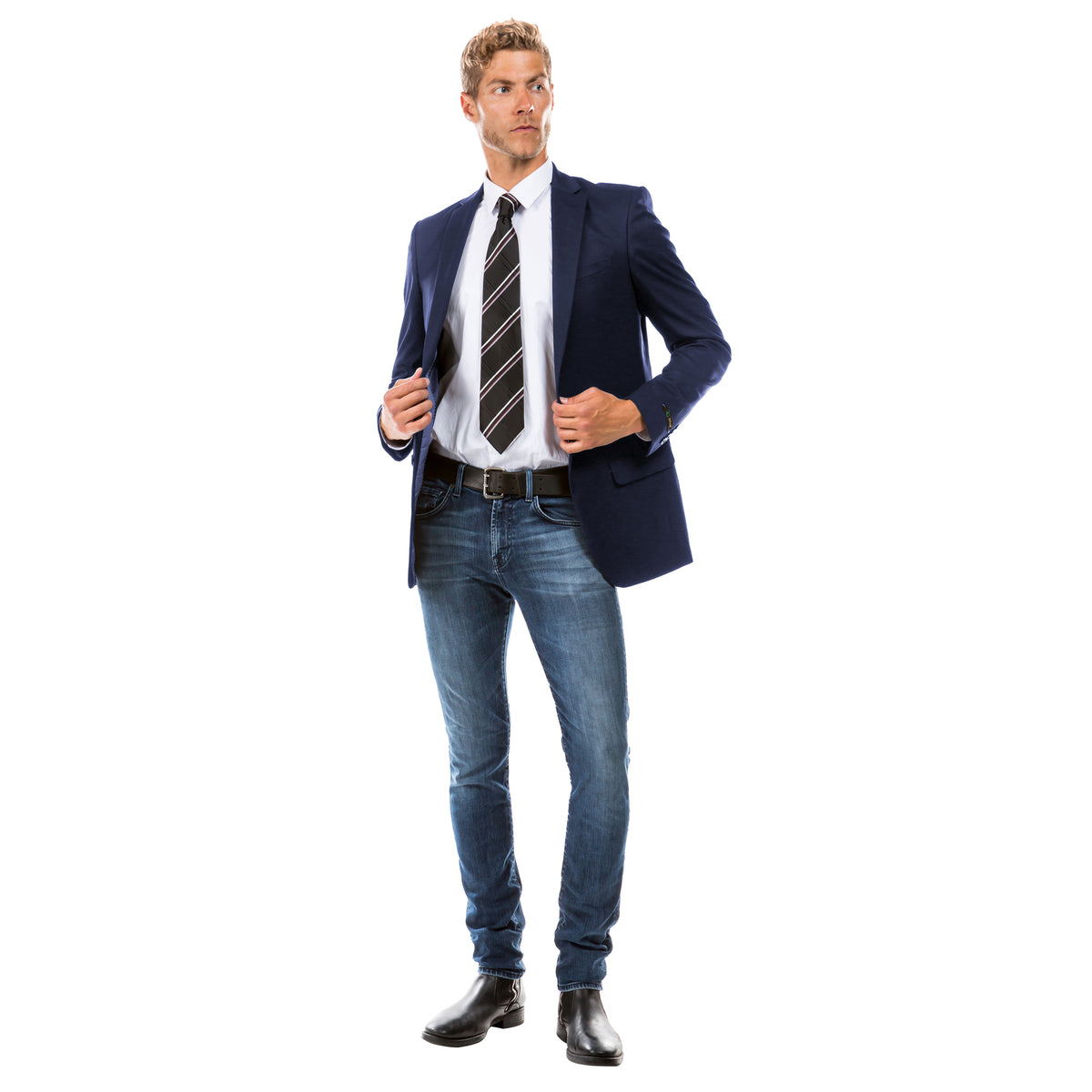Navy Zegarie Suit Separates Solid Dinner Jacket For Men - Bundle Bus
