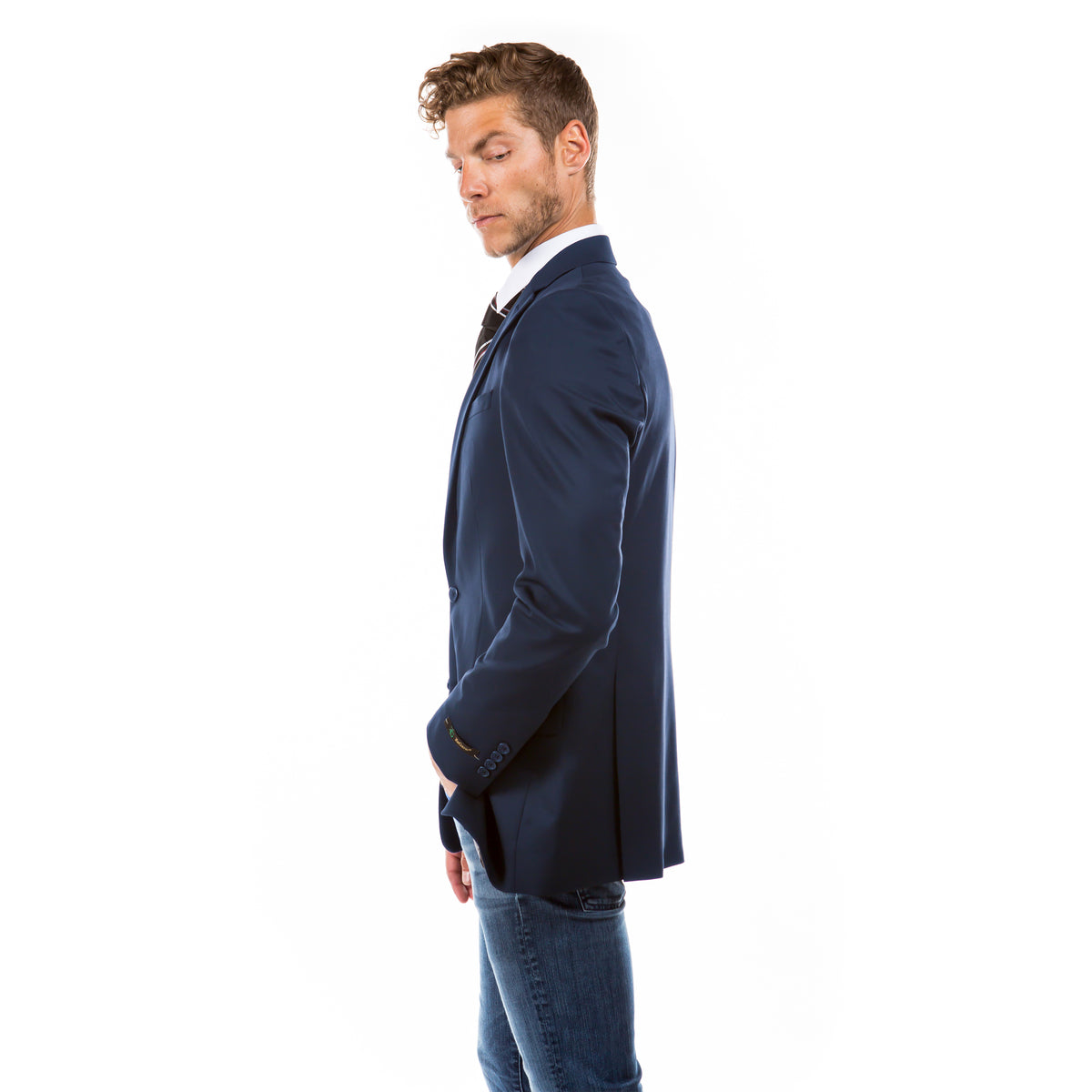Navy Zegarie Suit Separates Solid Dinner Jacket For Men - Bundle Bus