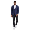 Men's Modern Fit Windowpane Sport Coat w/ Notch Lapel - Bundle Bus