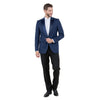 Navy Zegarie Peak Lapel Tuxedo Jacket For Men
