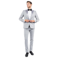 Men's Tailored - Fit Suits Separates Tuxedo Jacket w/ Peak Lapel - Bundle Bus