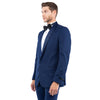 Navy Zegarie Shawl Collar Tuxedo Jacket For Men - Bundle Bus