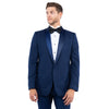 Navy Zegarie Shawl Collar Tuxedo Jacket For Men - Bundle Bus