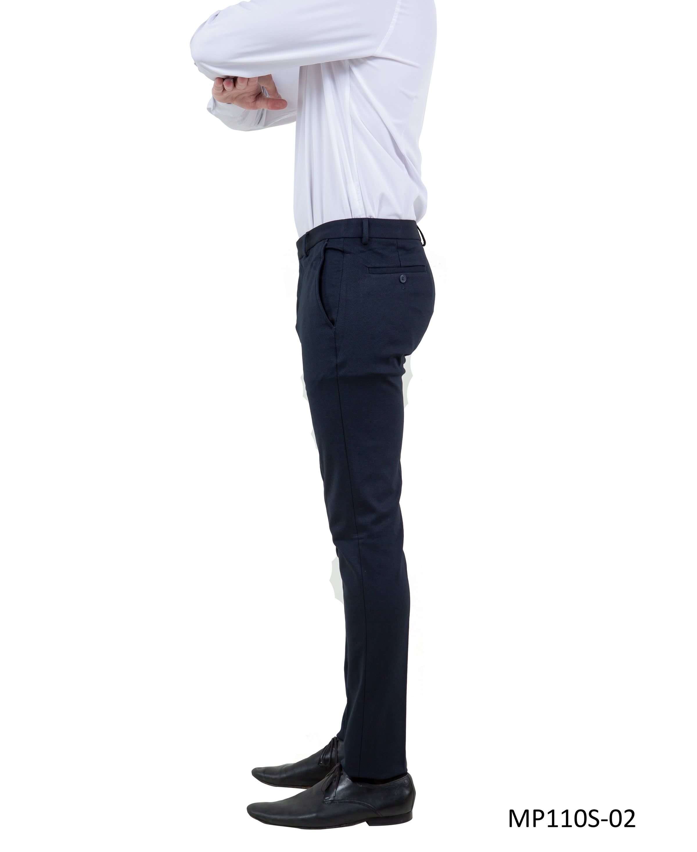 Z - Flex Knit Trousers, Navy - Bundle Bus