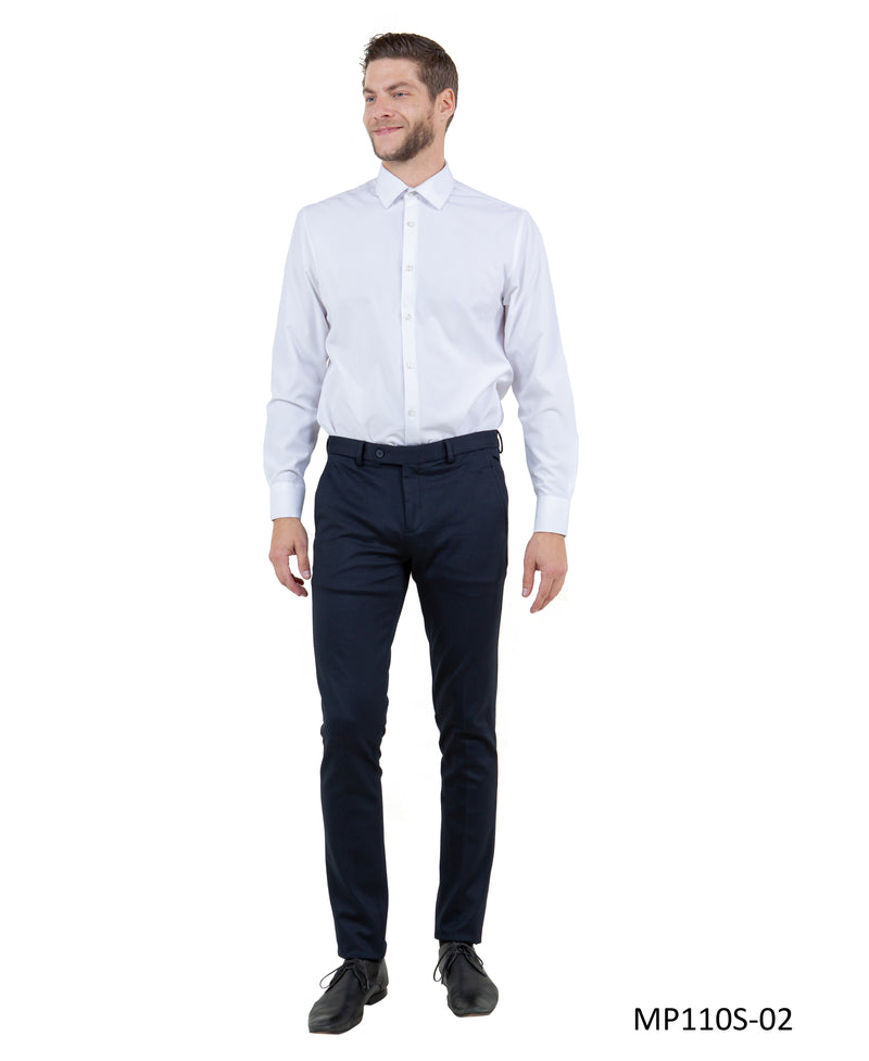 Z - Flex Knit Trousers, Navy - Bundle Bus