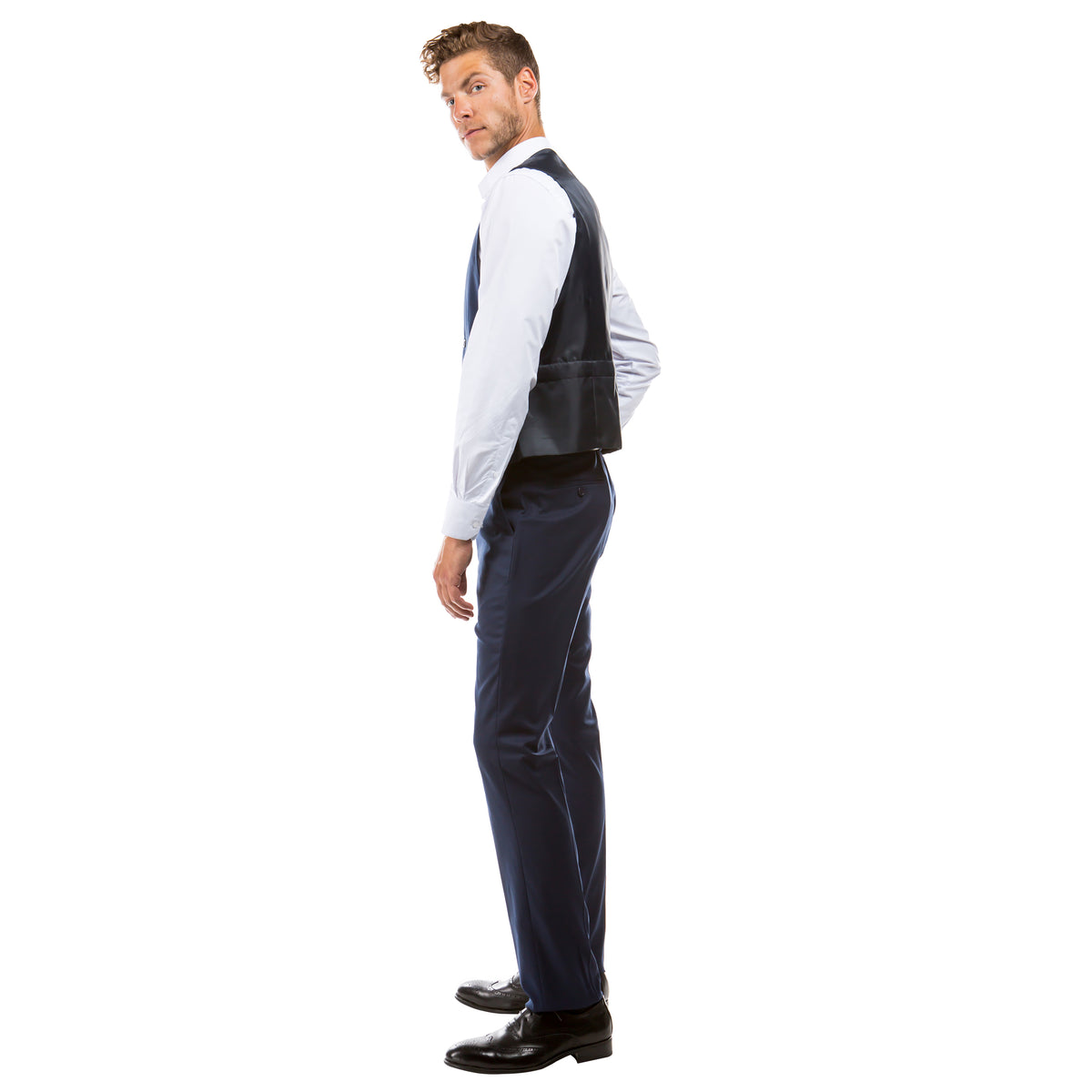 Navy Zegarie Suit Separates Solid Men's Vests For Men - Bundle Bus