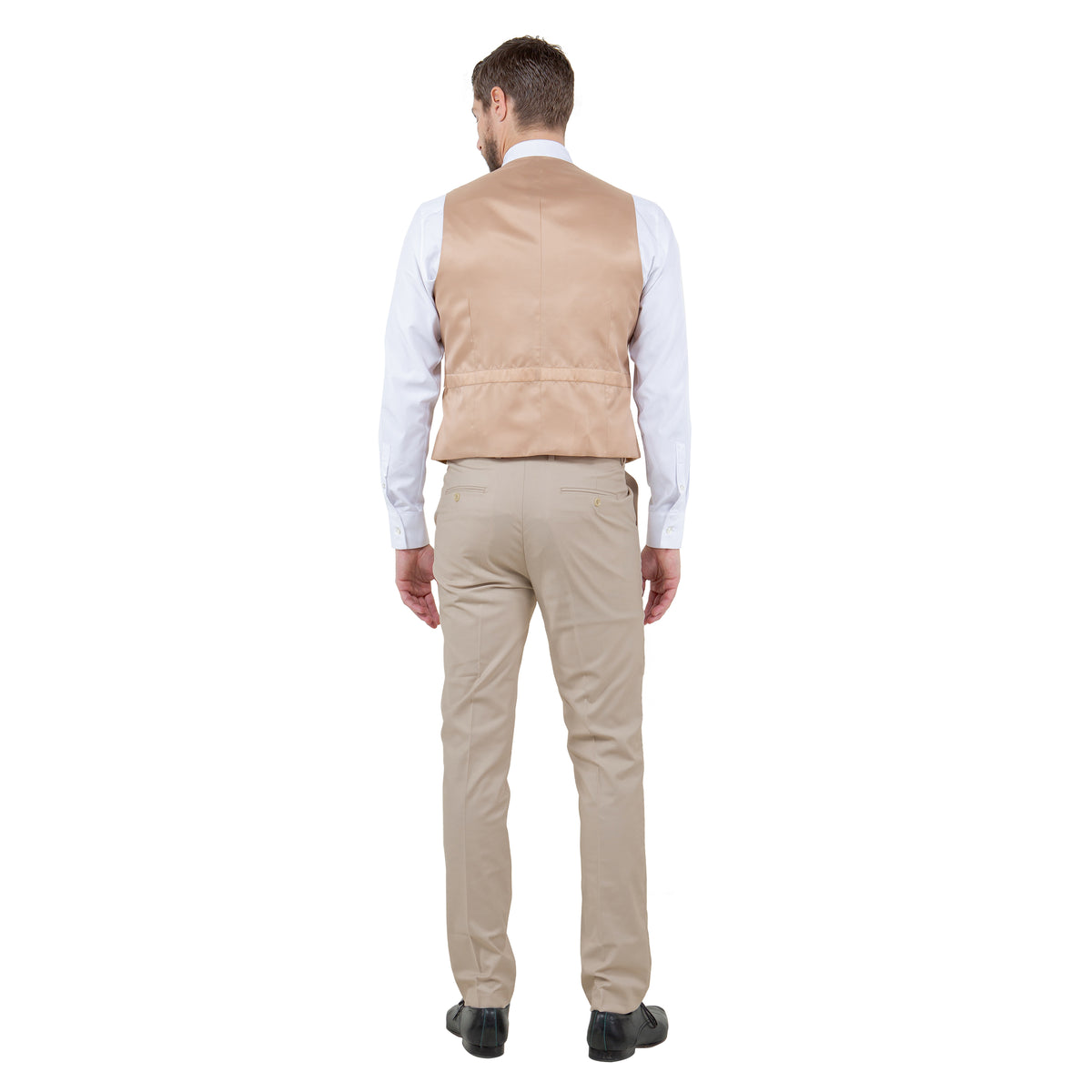 Tan Zegarie Suit Separates Solid Men's Vests For Men - Bundle Bus