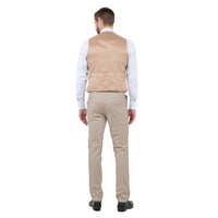 Tan Zegarie Suit Separates Solid Men's Vests For Men - Bundle Bus