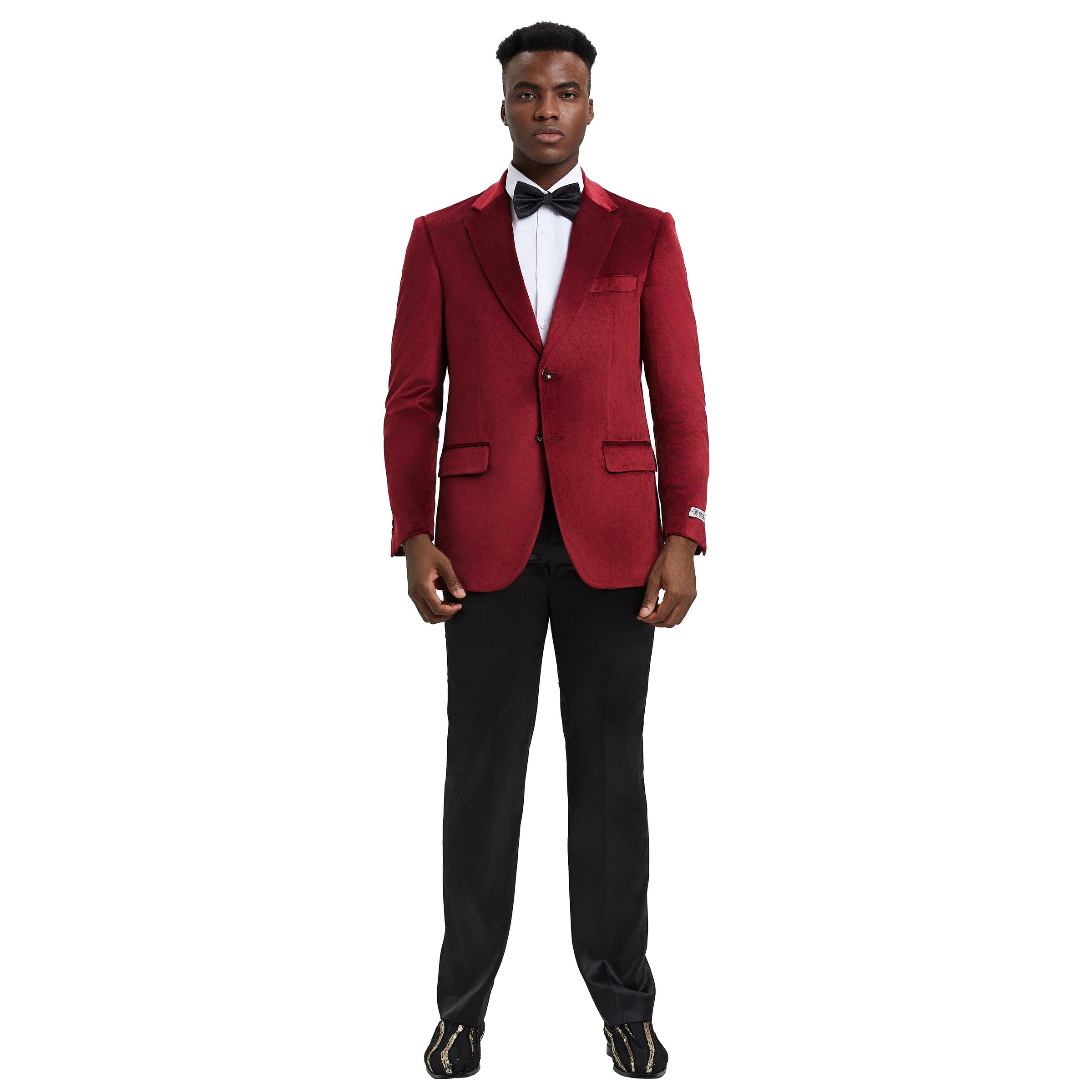 Stacy Adams Men's Hybrid-fit Velvet Jacket W/ Notch Lapel