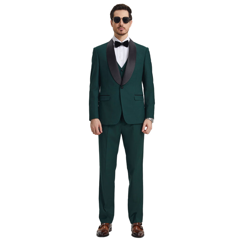 Men's Stacy Adams Hybrid-Fit 3pc Tuxedo Set