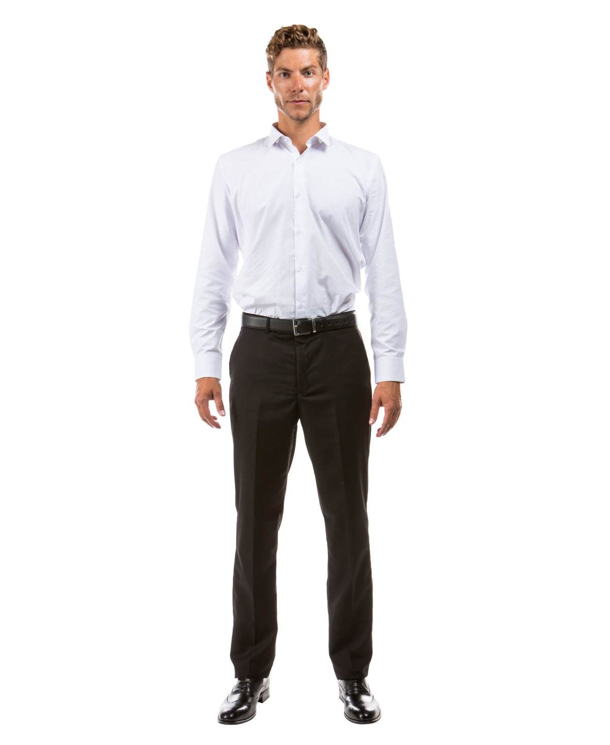 Azurro Black Slim Fit Dress Pants - Bundle Bus