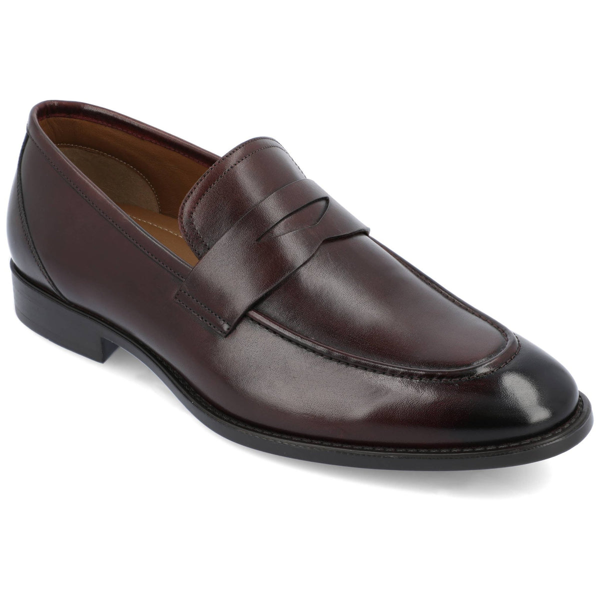 Bishop Apron Toe Penny Loafer: Cognac / 12 / Wide - Bundle Bus