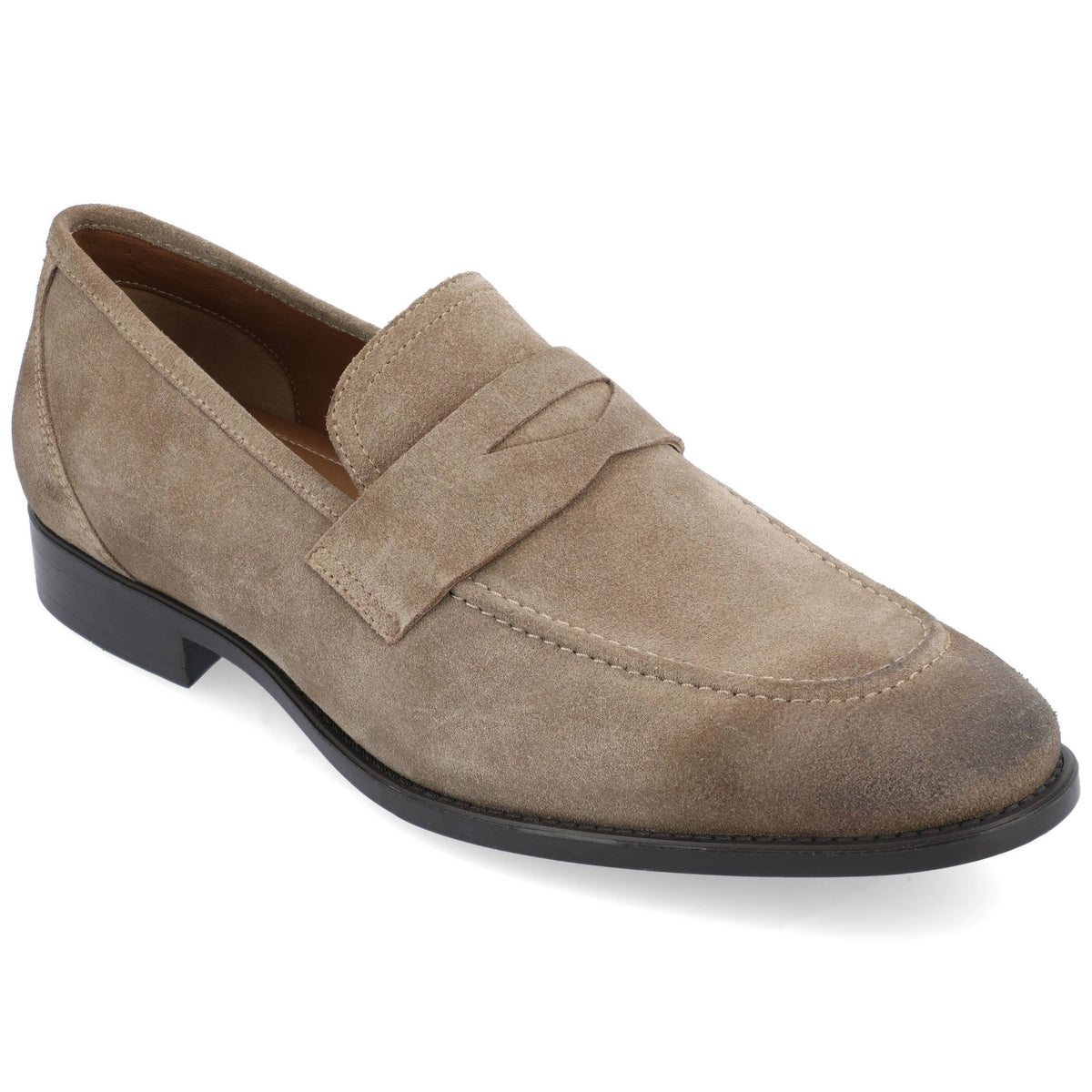 Bishop Apron Toe Penny Loafer: Taupe / 11 / Medium - Bundle Bus