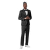 Black Solid Shiny U - Shape Vest Mens - suit - Bundle Bus