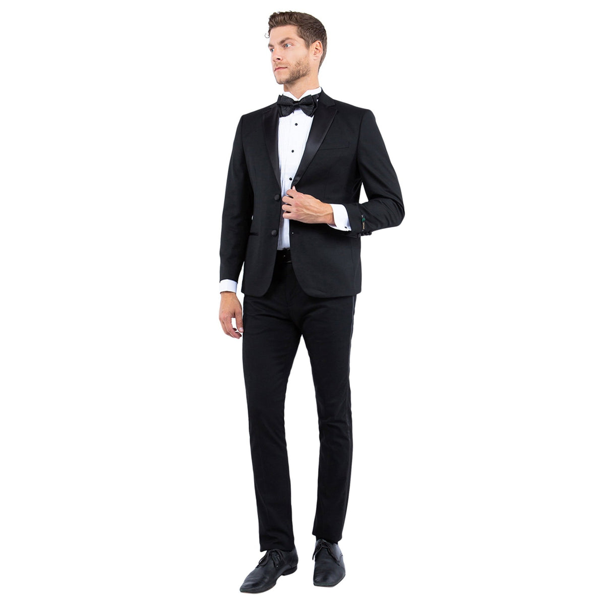 Black Zegarie Notch Lapel Tuxedo Jacket For Men - Bundle Bus