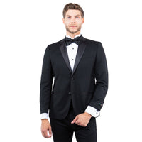 Black Zegarie Notch Lapel Tuxedo Jacket For Men - Bundle Bus