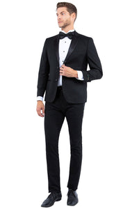 Black Zegarie Notch Lapel Tuxedo Jacket For Men - Bundle Bus