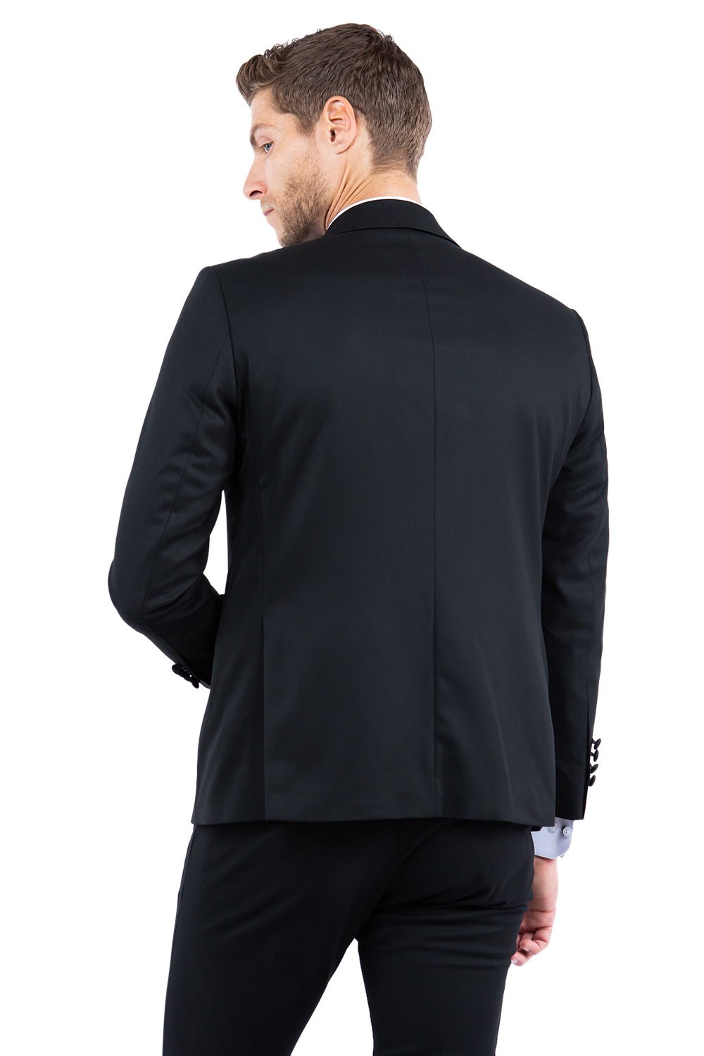 Black Zegarie Notch Lapel Tuxedo Jacket For Men - Bundle Bus