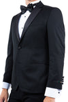 Black Zegarie Notch Lapel Tuxedo Jacket For Men - Bundle Bus