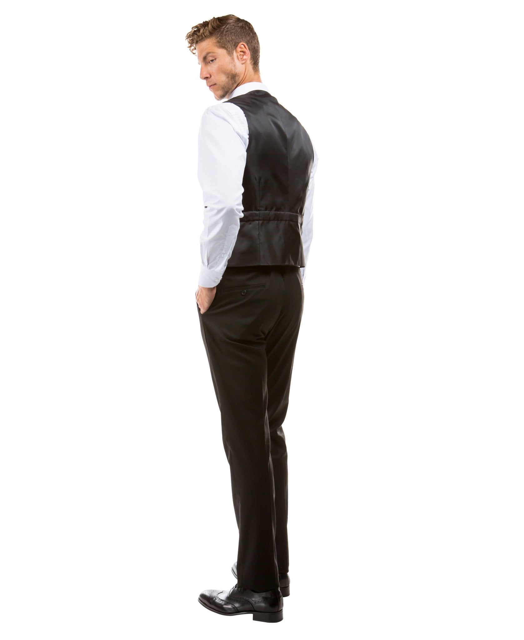 Black Zegarie Suit Separates Solid Men's Vests For Men - Bundle Bus