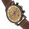 Breed Ryker Chronograph Leather - Band Watch with Date - Bundle Bus