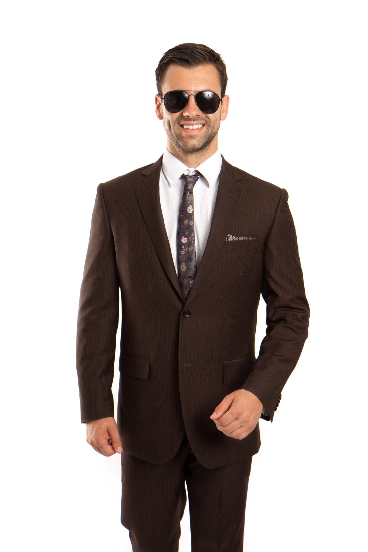 Brown 2 - PC Modern Fit Suits - Bundle Bus