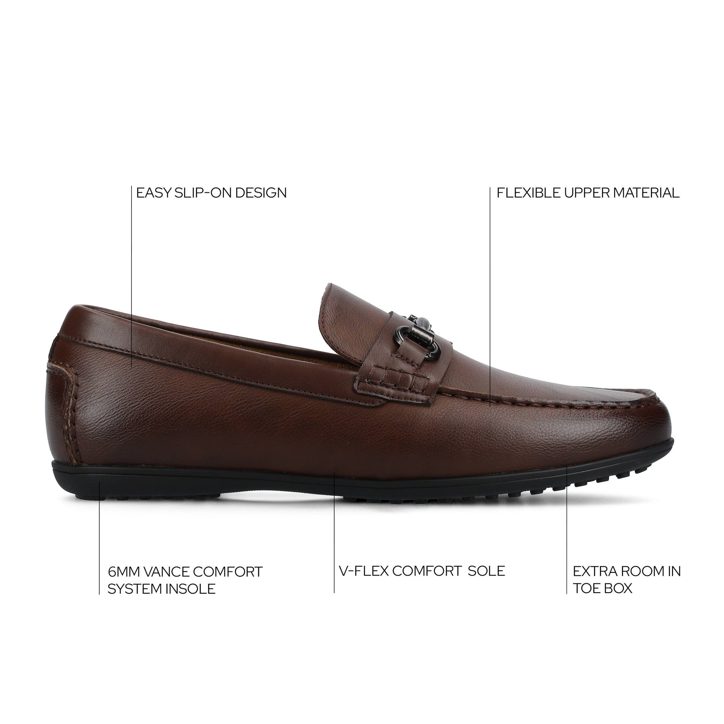 Vance Charles Slip-on Driving Bit Loafer