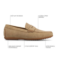 Vance Yates Perforated Slip-on Driving Penny Loafer