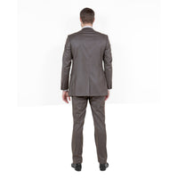 Cocoa Men's 2pc Sharkskin Suit Slim - Fit - Bundle Bus